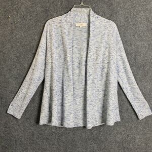 Loft Open Cardigan Women M Light Weight Knit Long Sleeve Nubby Space Dye